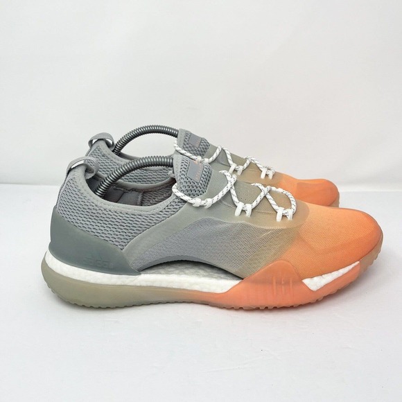 Women’s Adidas By Stella McCartney Pureboost XTr 3.0 Orange/gray Size‎ 9.5 - Picture 1 of 13